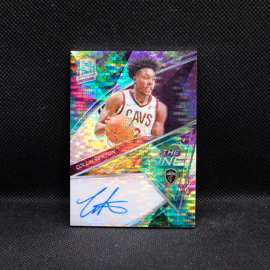 2019-20 Collin Sexton Spectra IZ-CSX In The Zone Celestial Prizm Auto /75