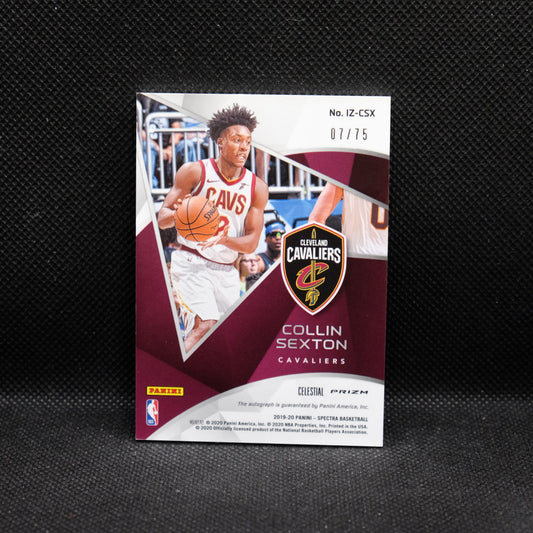 2019-20 Collin Sexton Spectra IZ-CSX In The Zone Celestial Prizm Auto /75