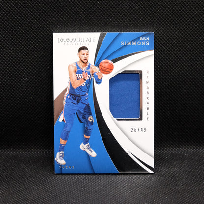 2017-18 Ben Simmons Immaculate Remarkable Materials RM-BSM /49