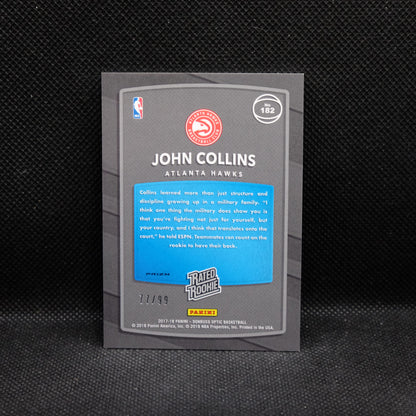 2017-18 John Collins Donruss Optic Rated Rookie Red Prizm /99