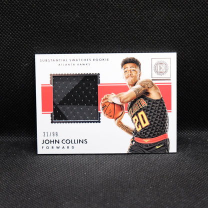 2017-18 John Collins Encased Sustantial Swatches Rookie SR-JCL /99