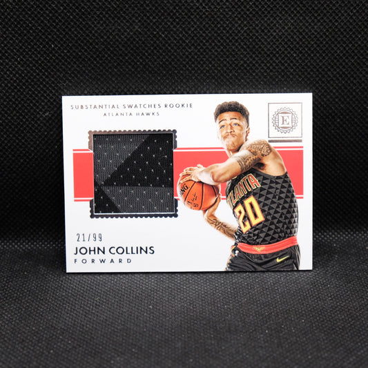 2017-18 John Collins Encased Sustantial Swatches Rookie SR-JCL /99