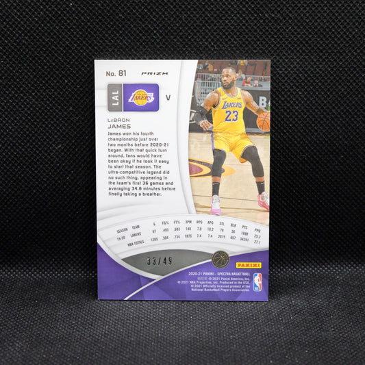 2020-21 LeBron James Spectra Asia #81 Blue Orange Goldfish Variation /49