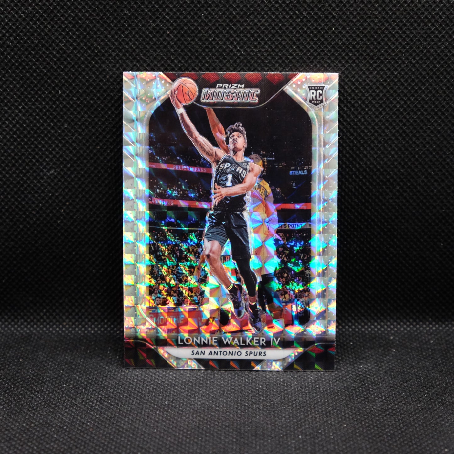 2018-19 Mosaic Lonnie Walker IV #66 Silver Mosaic Prizm Rookie Card