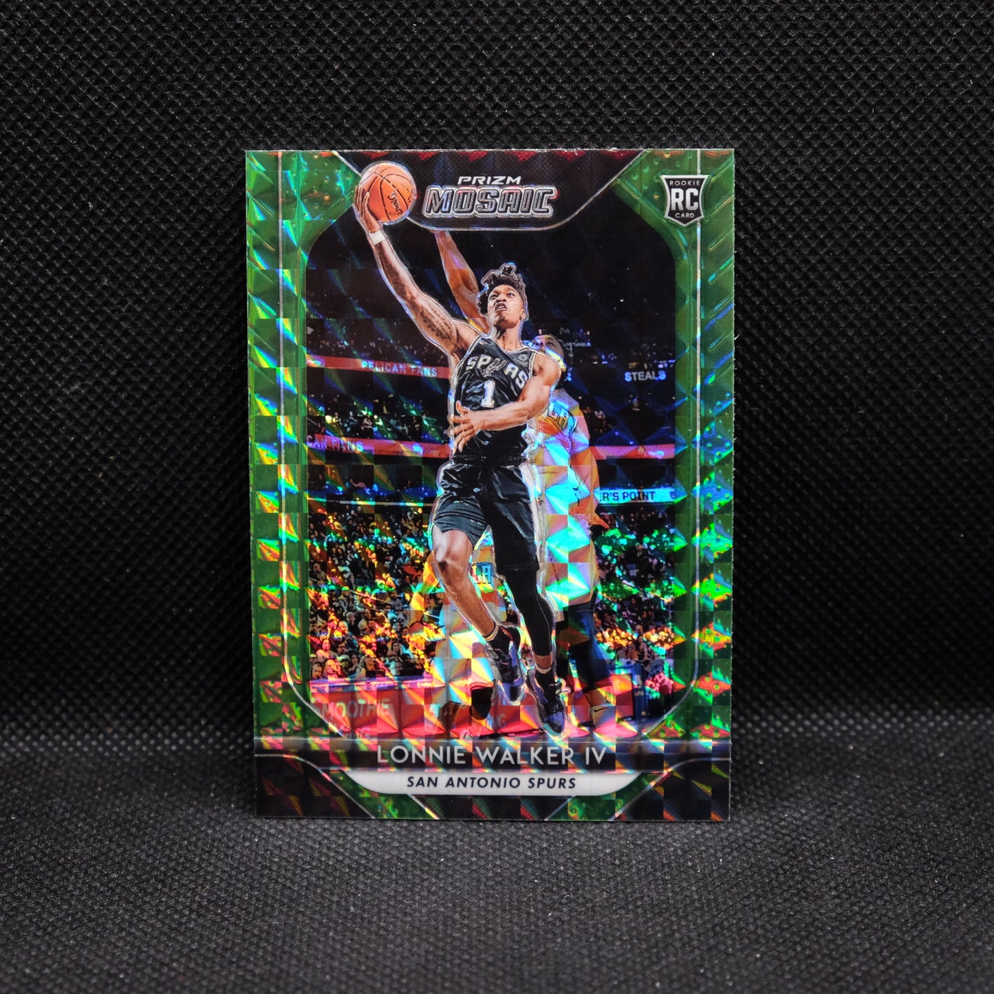 2018-19 Mosaic Lonnie Walker IV #66 Green Mosaic Prizm Rookie Card