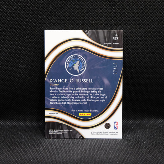 2020-21 Select D'Angelo Russell #253 Courtside Blue Green Prizm /10