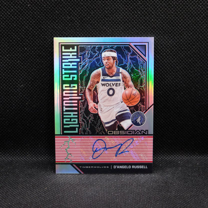 2019-20 Obsidian D'Angelo Russell #LS-DRS Lightning Strike Auto /5