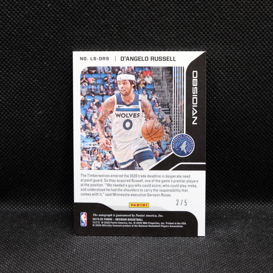 2019-20 Obsidian D'Angelo Russell #LS-DRS Lightning Strike Auto /5