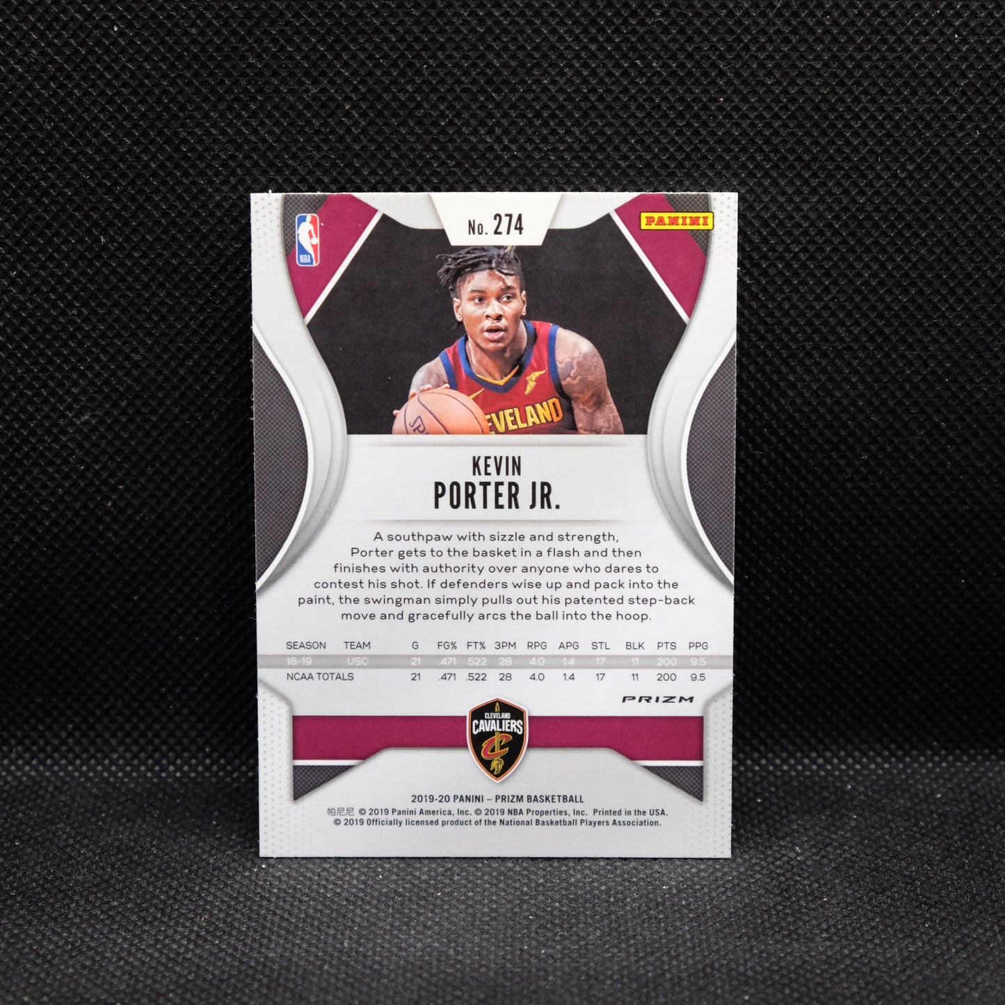 2019-20 Prizm Kevin Porter Jr. #274 Red White Blue Prizm Rookie Card