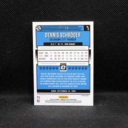 2018-19 Donruss Optic Dennis Schroder Black Velocity Prizm /39