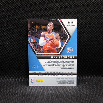 2019-20 Mosaic Dennis Schroder #163 Blue Fast Break Prizm /85