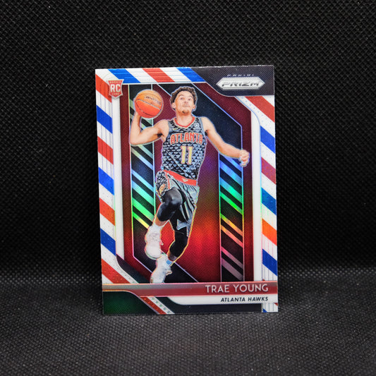 2018-19 Prizm Trae Young #78 Red White Blue Prizm Rookie Card
