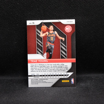2018-19 Prizm Trae Young #78 Red White Blue Prizm Rookie Card