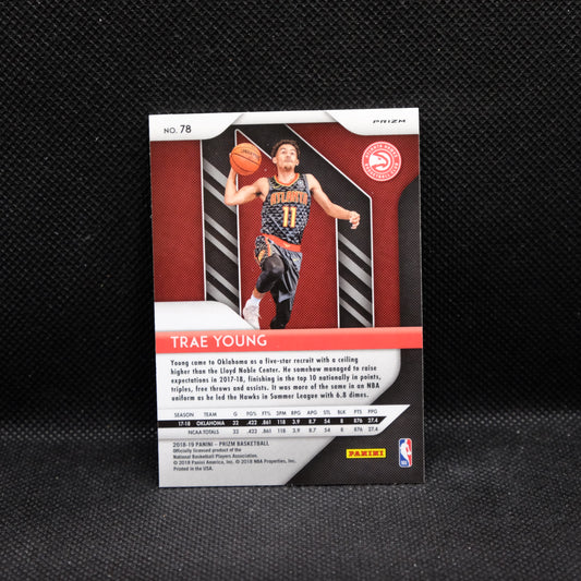 2018-19 Prizm Trae Young #78 Red White Blue Prizm Rookie Card