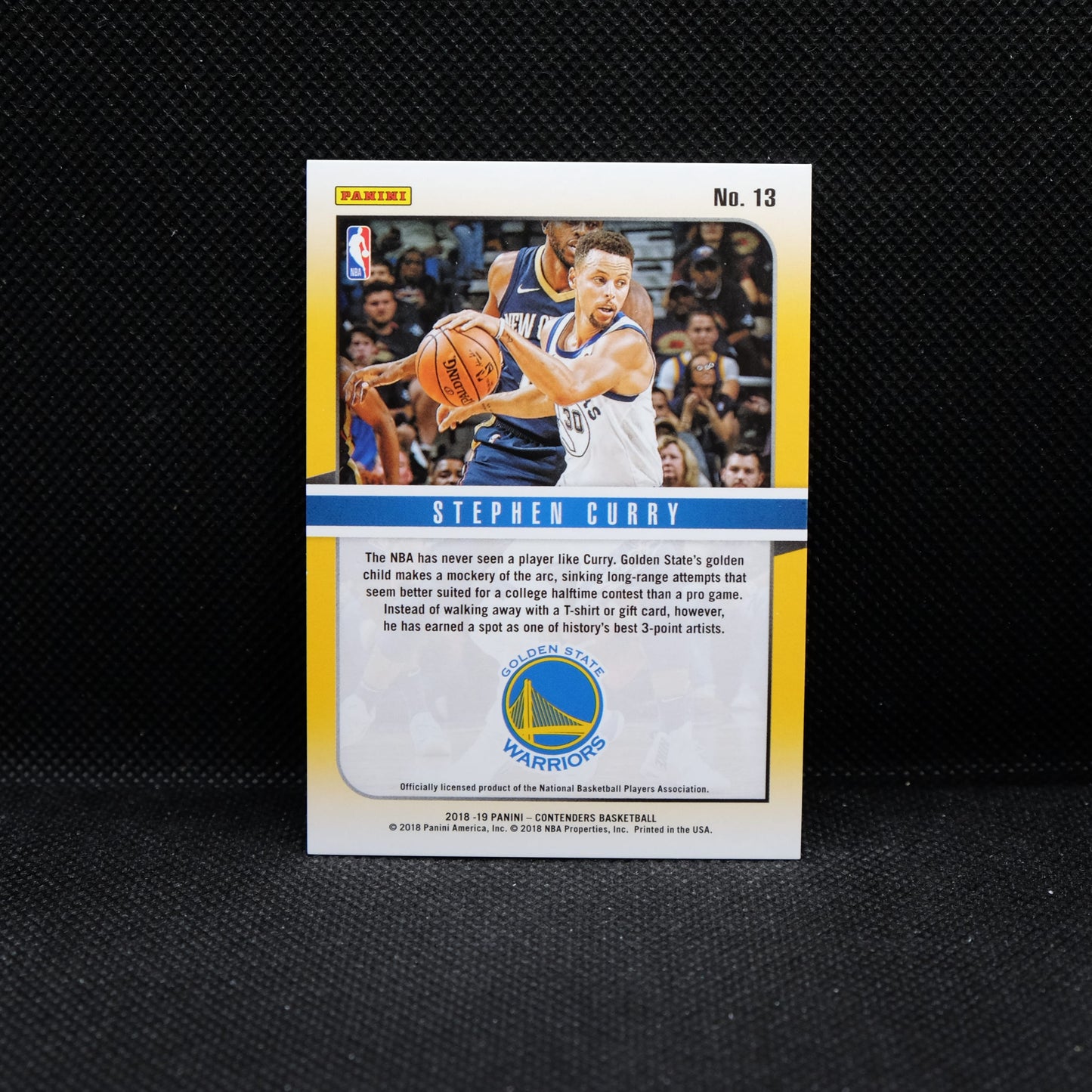2018-19 Stephen Curry Contenders #13 Hall of Fame Contenders Cracked Ice /25