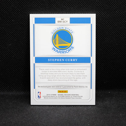 2018-19 Stephen Curry National Treasures Biography Materials BM-SCY /99