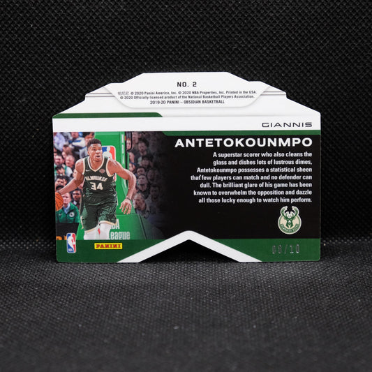 2019-20 Giannis Antetokounmpo Obsidian #2 Vitreous
