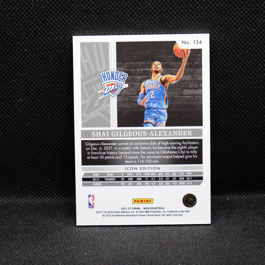 2021-22 Shai Gilgeous-Alexander Noir #134 Icon Edition /99
