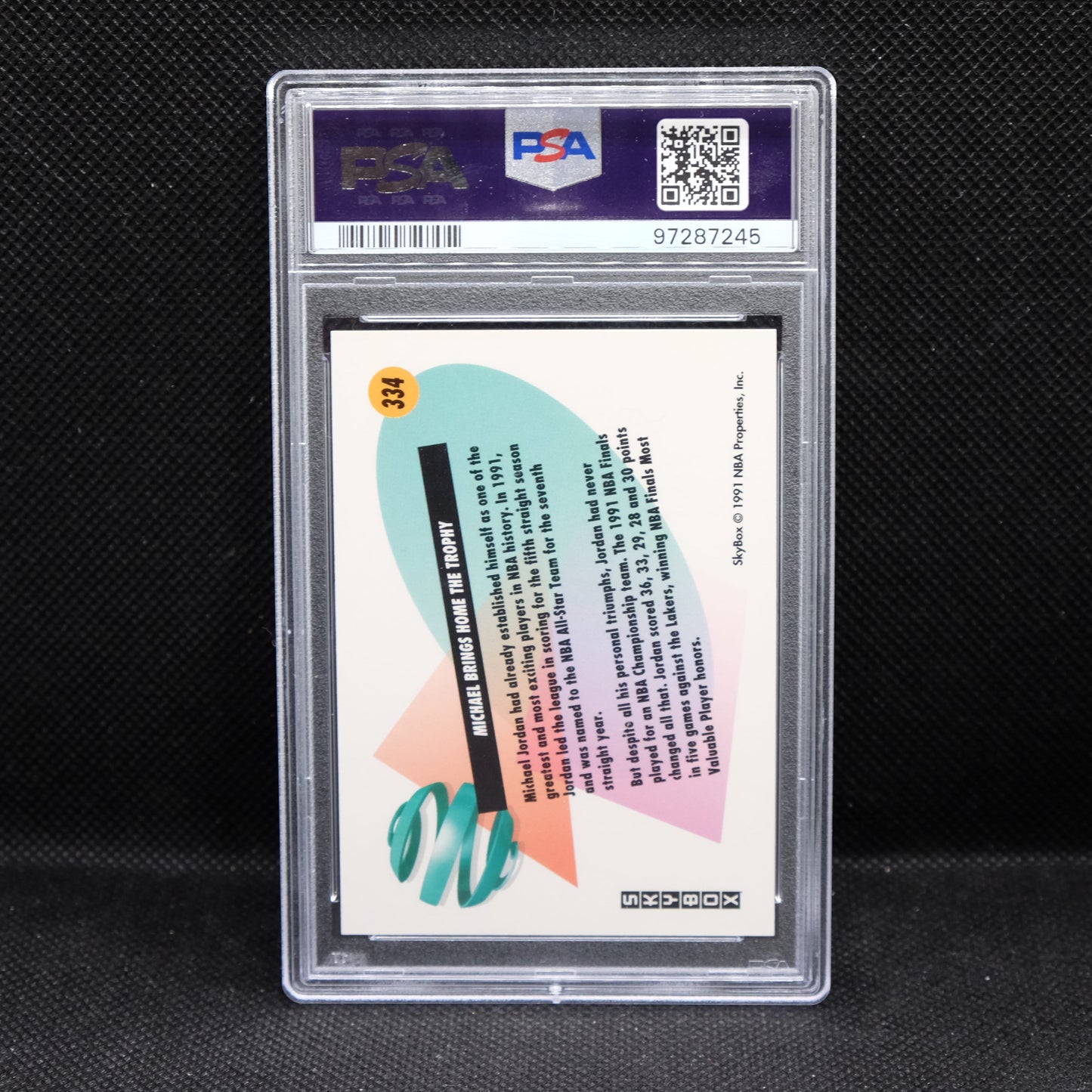 1991 Skybox Michael Jordan #334 Great Moments PSA 10 GEM MINT