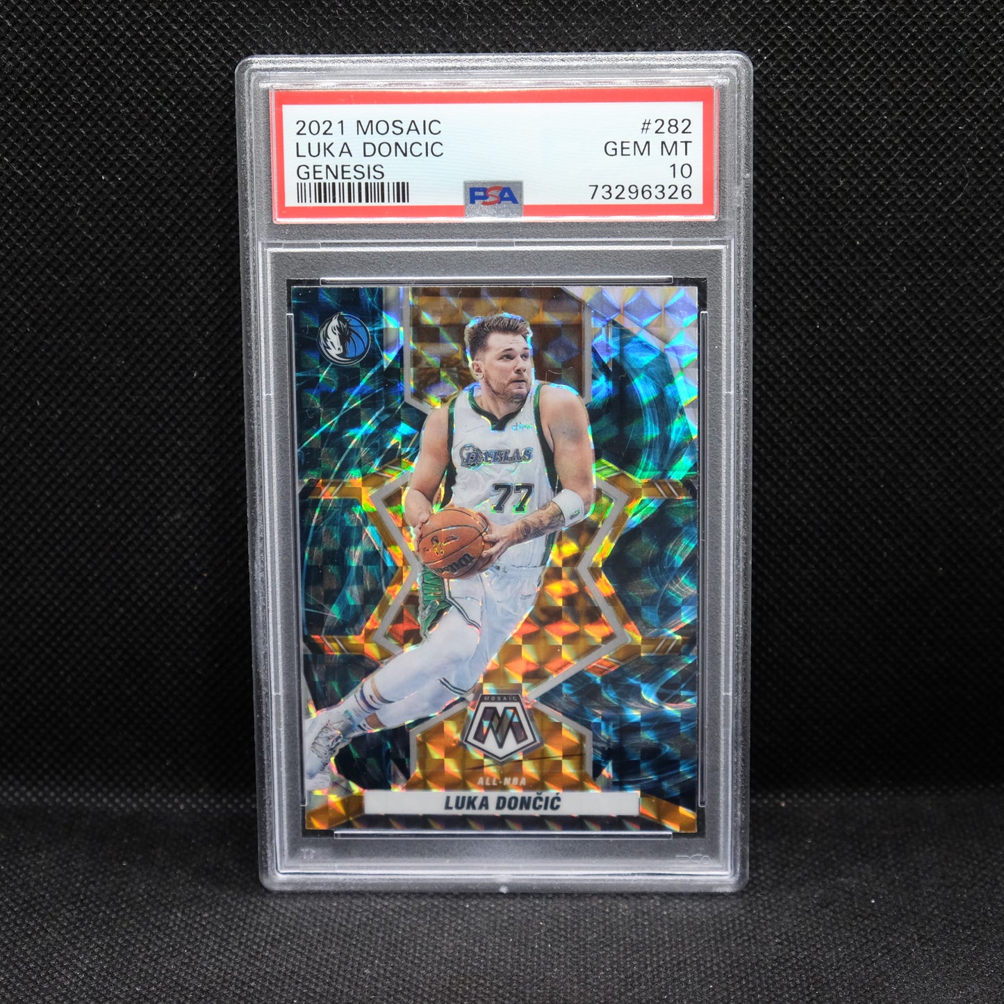 2021-22 Mosaic Luka Doncic #282 Genesis Prizm PSA 10 GEM MINT