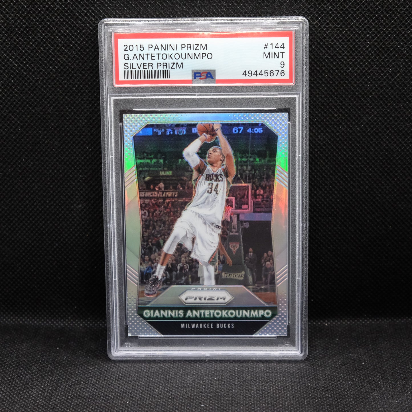 2015-16 Giannis Antetokounmpo Prizm #144 Silver Prizm PSA 9