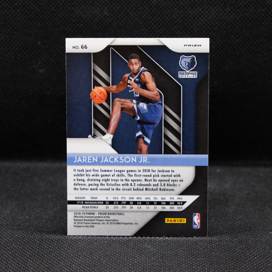 2018-19 Jaren Jackson Jr. Prizm #66 Silver Prizm Rookie Card
