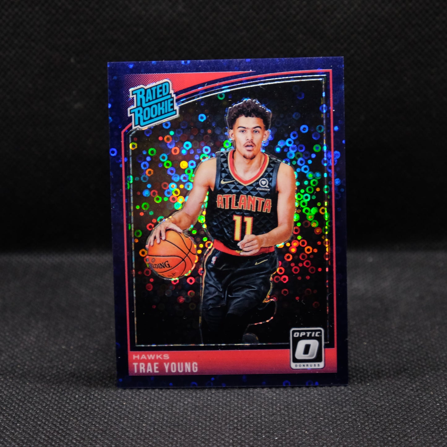 2018-19 Trae Young Donruss Optic Rated Rookie #198 Purple Fast Break /95