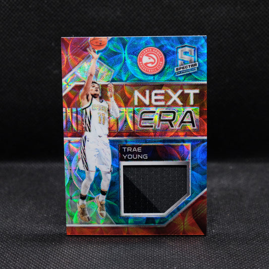 2018-19 Trae Young Donruss Spectra Next Era Blue Scope Prizm Rookie Card /49