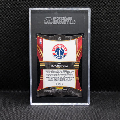 2019-20 Rui Hachimura Select #187 Orange Die Cut Prizm /65 Rookie Card SSC 9.5