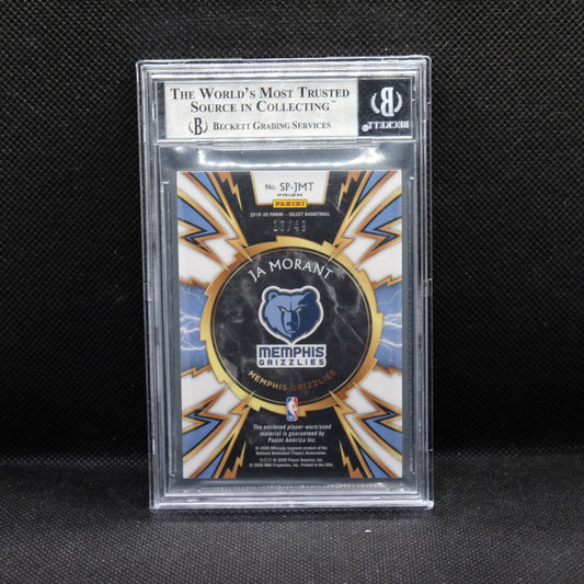 2019-20 Ja Morant Select Sparks Memorabilia Copper Prizm SP-JMT /49 BGS 9 Mint