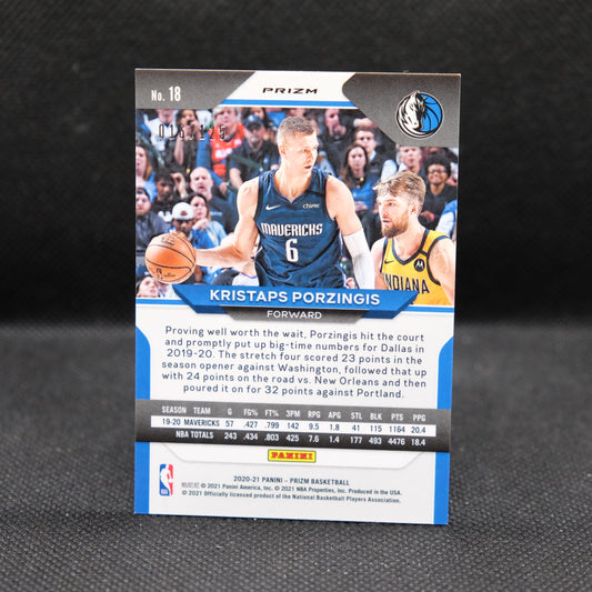 2020-21 Kristaps Porzingis Prizm #18 Blue Ice Prizm /125