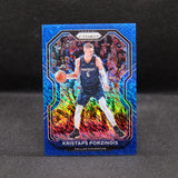 2020-21 Kristaps Porzingis Prizm #18 Blue Shimmer Prizm /35