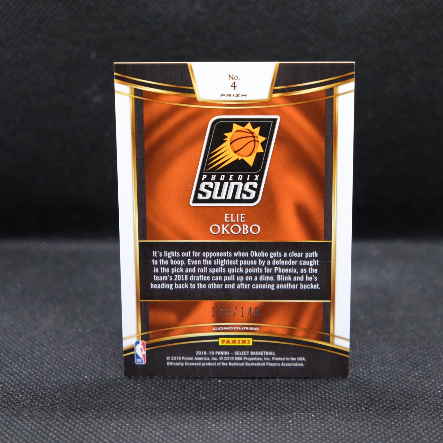 2018-19 Elie Okobo Select #4 White Prizm Rookie Card /149