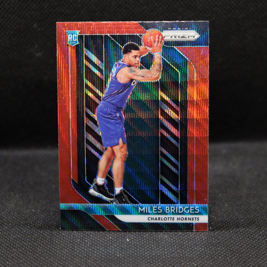 2018-19 Miles Bridges Prizm #278 Red Wave Prizm Rookie Card