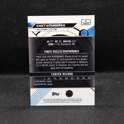 2024 Chet Holmgren Topps Finest #33 2/10