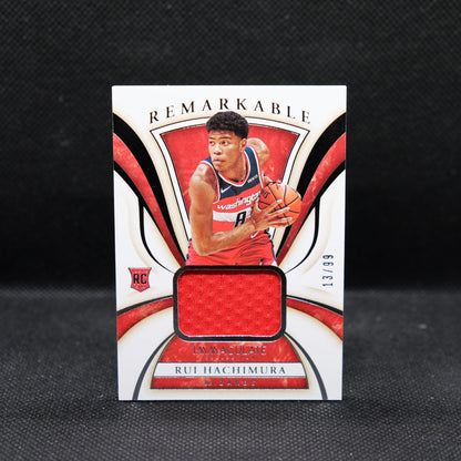 2019-20 Rui Hachimura Immaculate Remarkable Rookie Patch /99