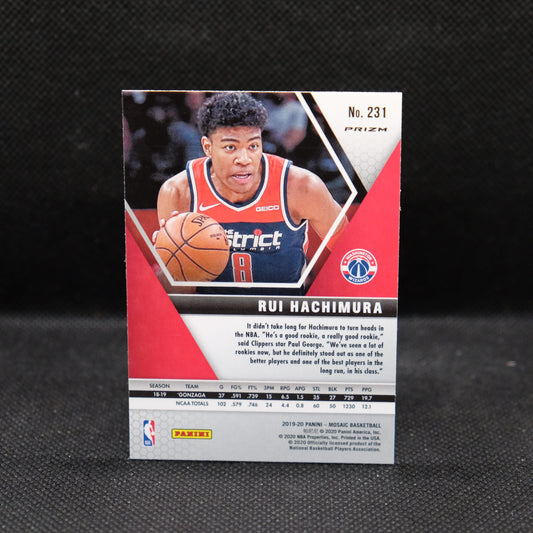 2019-20 Rui Hachimura Mosaic #231 Pink Camo Prizm Rookie Card