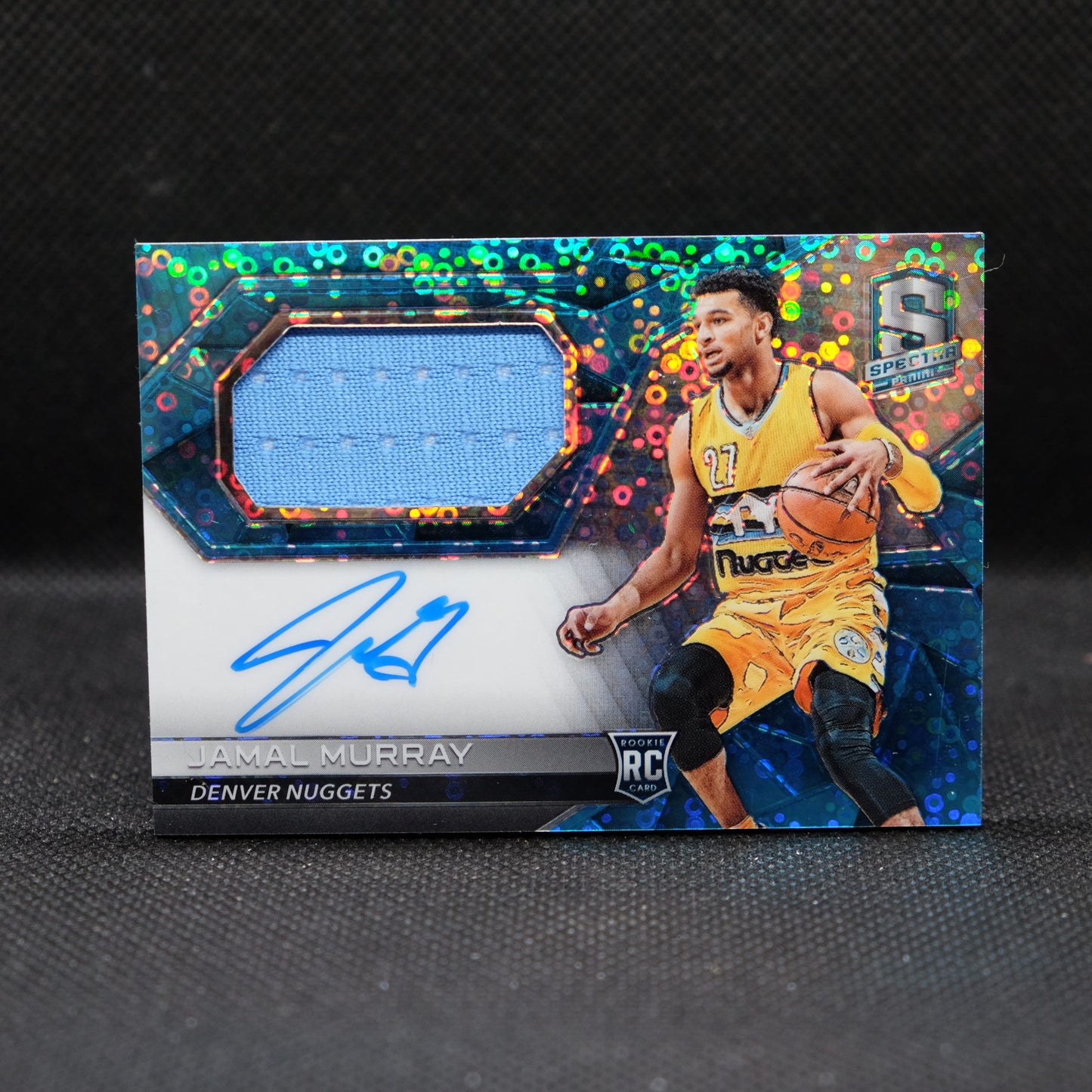 2016-17 Jamal Murray Spectra #137 Rookie Patch Auto RPA Neon Blue Prizm 86/99