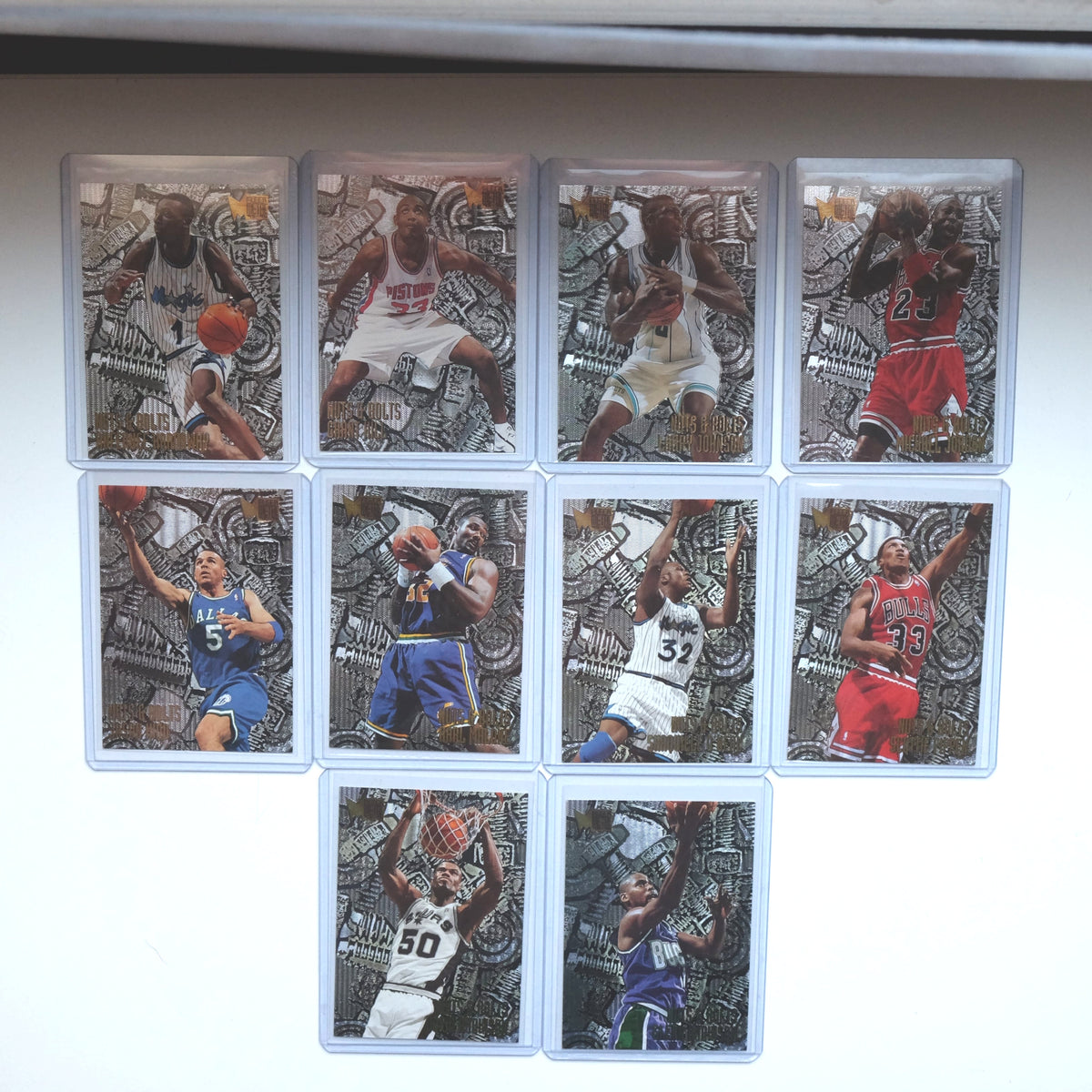 One Collectables 1995-96 Fleer Metal Nuts & Bolts Full Set (inc. Michael Jordan, Shaqui ...
