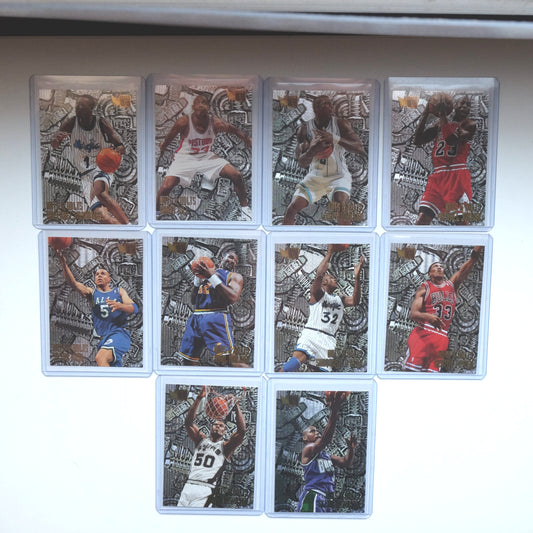 1995-96 Fleer Metal Nuts & Bolts Full Set (inc. Michael Jordan, Shaquille O'Neal)